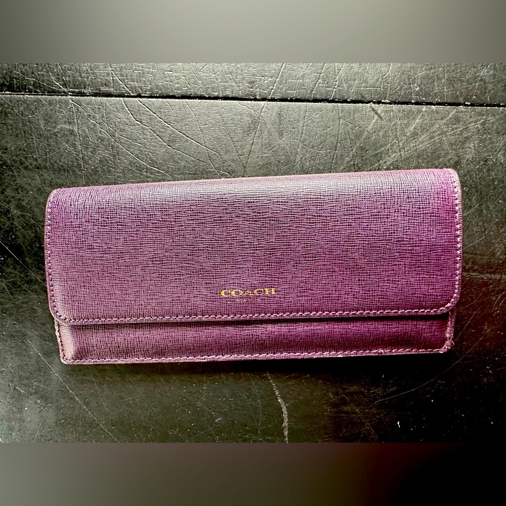Purple Coach Wallet